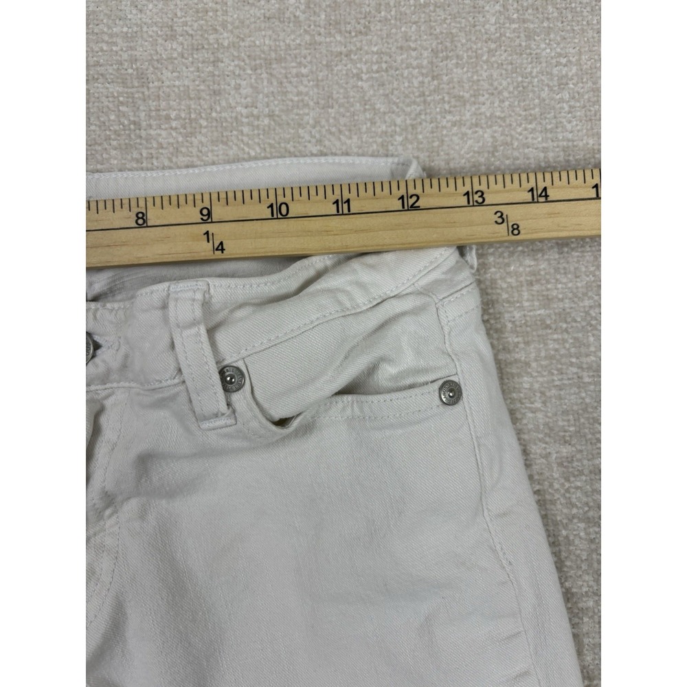 7 For All Man Kind Womens Skinny Flared Jeans Size 26 White - Picture 6 of 10